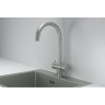Смеситель для кухни GRANULA 7104 сталь матовая 7104 CTAL MATOBAYA